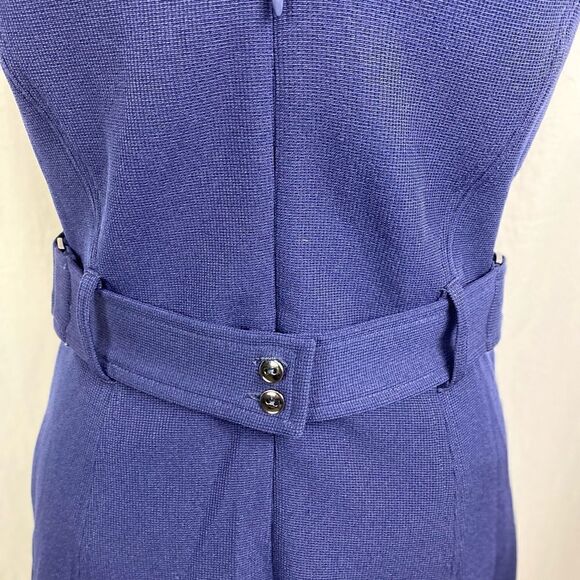 #162 VINCE CAMUTO Navy Ribbed Sleeveless Mini Dress - Picture 7 of 7